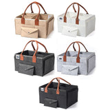 Little Story Diaper Caddy With Travel Pouch Medium - Dark Grey