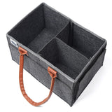 Little Story Diaper Caddy With Travel Pouch Medium - Dark Grey