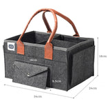 Little Story Diaper Caddy With Travel Pouch Medium - Dark Grey