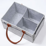 Little Story Diaper Caddy With Travel Pouch Medium - Grey