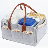 Little Story Diaper Caddy With Travel Pouch Medium - Grey