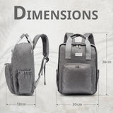 Little Story Stylish Diaper Travel Backpack with Changing Pad - Grey