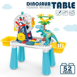 Little Story DIY Dinosaur Ferris Wheels Blocks Table - 52Pcs