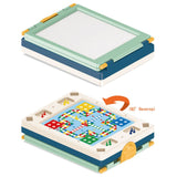 Little Story Double Sided Handbag Drawing Board (31 Pcs) With Board Game - Green