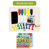 Little Story Double Sided Handbag Drawing Board (31 Pcs) With Board Game - Green