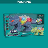 Little Story Electric DIY Gear Dinosaur With Light And Sound - Blue