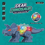 Little Story Electric DIY Gear Dinosaur With Light And Sound - Blue