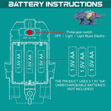 Little Story Electric DIY Gear Dinosaur With Light And Sound - Blue