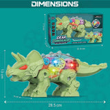 Little Story Electric DIY Gear Dinosaur With Light And Sound - Green