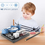 Little Story DIY 48 Pattern Electrical Painting Plotter Instrument (36 Pcs) - Blue