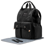 Little Story Elite Diaper Bag with Stroller Hooks & Changing Mat - Black