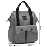 Little Story Elite Diaper Bag with Stroller Hooks & Changing Mat - Grey