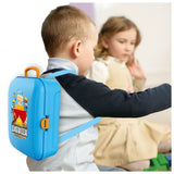 Little Story Contruction Site Box With Dough Backpack (42 Pcs) - Blue