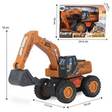 Little Story Simulation Inertial Engineering Excavator Toy Vehicle With Light And Sound - Yellow