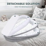 Little Story Arrow Soft Breathable Fiberfill Newborn Lounger Bed - Grey