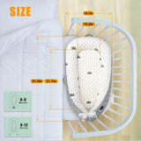 Little Story Royal Soft Breathable Fiberfill Newborn Lounger Bed - Grey