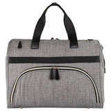 Little Story Gabrielle Mom Dad XL Travel Diaper Bag with Diaper Changing Mat- Grey