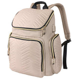 Little Story Georgia Diaper Bag with Changing Pad And Stroller Hooks - Ivory