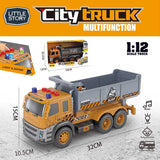 Little Story Simulation Inertial Engineering Dumping Truck Toy Vehicle With Light And Sound - Yellow