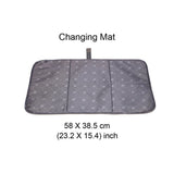 Little Story Jane Diaper Bag with USB - Grey