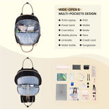 Little Story Colorland Kenzie Pack And Go Baby Travel Diaper Backpack - Black