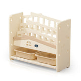 Little Story Kids Bookshelf With 2 Toy Storage Bins - Baby White