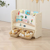 Little Story Kids Bookshelf With 2 Toy Storage Bins - Baby White