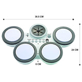 Little Story Kids Electronic Drum Set - Grey