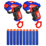 Little Story Kids Manual Mini Bullet Gun With 10 Soft Bullets - Pack Of 2 - Blue