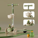 Little Story Kids Dinosaur Scooter And Ride On - Green