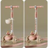 Little Story Kids Dinosaur Scooter & Ride On – Pink