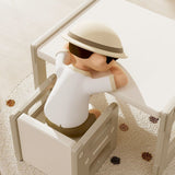 Little Story Kids Room Study Table With Chair - Ivory