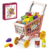Little Story Market Shopping Cart Toy Set (56Pcs) - Pink