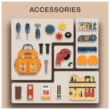 Little Story 3-In-1 Mode Tools Station Toy Set School Bag (23 Pcs) - Yellow