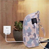 Little Story Portable Insulated Milk Bottle Warmer Bag With Usb - Purple