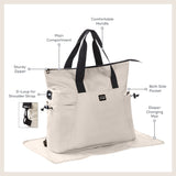 Little Story Mommy Diaper Bag with Changing Mat – Beige