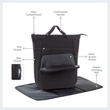 Little Story Mommy Diaper Bag with Changing Mat – Black
