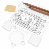 Little Story Blocks 4-In-1 Activity Table With Stool - Green