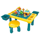 Little Story Blocks 4-In-1 Activity Table With Stool - Green