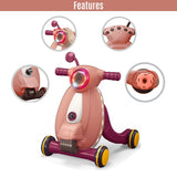 Little Story Baby Walker With Light And Music - Pink