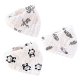 Little Story Jungle Fun Muslin Bandana Bibs - Set Of 3