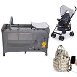 Little Story Playard, Stroller And Diaper Bag Combo Set