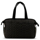 Little Story Quilted Diaper Bag with Shoulder Strap - Black