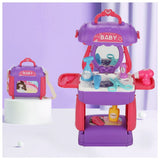 Little Story 3-In-1 Mode Beauty Parlour Toy Set Satchel (21Pcs) - Purple