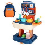 Little Story 2-In-1 Mode Chef Toy Set School Bag (34 Pcs) - Blue