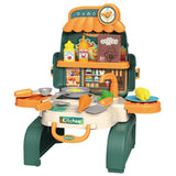 Little Story 3-In-1 Mode Chef Toy Set School Bag (21 Pcs) - Green