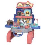 Little Story 3-In-1 Mode Pet House Toy Set School Bag (26 Pcs) - Blue