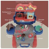 Little Story 3-In-1 Mode Pet House Toy Set School Bag (26 Pcs) - Blue