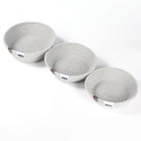 Little Story Multipurpose Rope Baskets- Set Of 3 - Grey