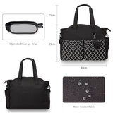 Little Story Signature Diaper Bag - Black